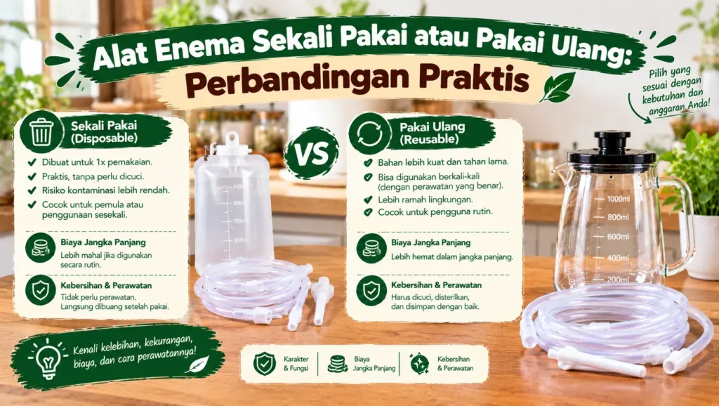 Alat Enema Sekali Pakai Atau Pakai Ulang Perbandingan Praktis
