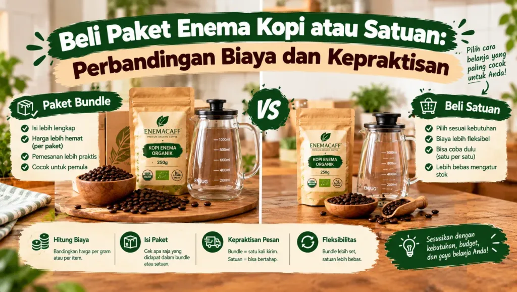 Beli Paket Enema Kopi Atau Satuan Perbandingan Biaya Dan Kepraktisan