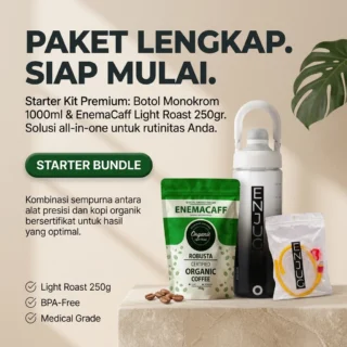 Bundle Enemacaff Kopi Enema 250g Premium MR LR + Enjug Alat Enema Kopi