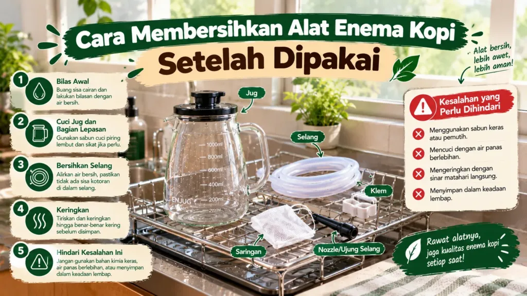 Cara Membersihkan Alat Enema Kopi Setelah Dipakai