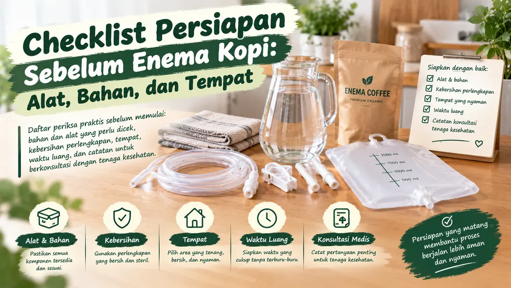 Checklist Persiapan Sebelum Enema Kopi Alat Bahan Dan Tempat