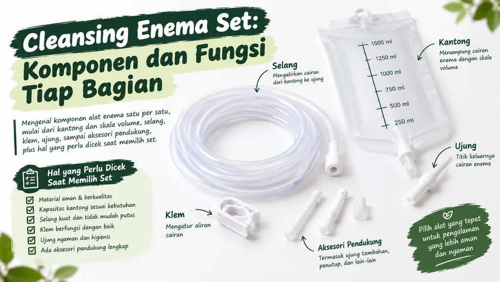 Cleansing Enema Set Komponen Dan Fungsi Tiap Bagian 1
