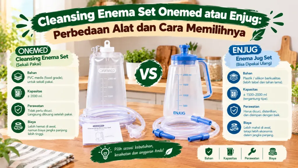 Cleansing Enema Set Onemed Atau Enjug Perbedaan Alat Dan Cara Memilihnya
