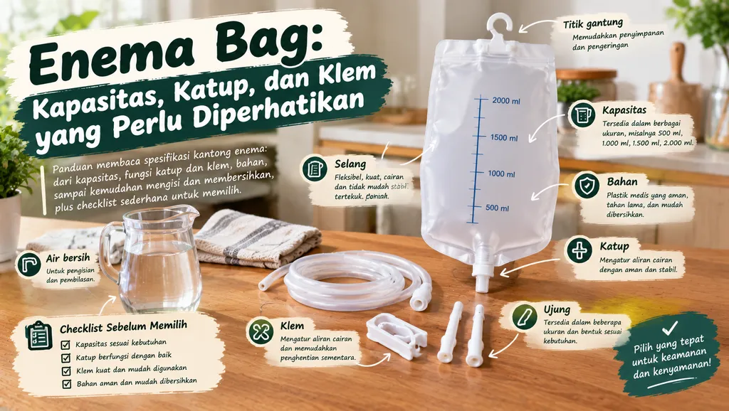 Enema Bag Kapasitas Katup Dan Klem Yang Perlu Diperhatikan