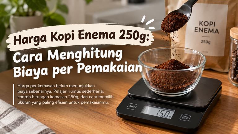 Harga Kopi Enema 250G Cara Menghitung Biaya Per Pemakaian