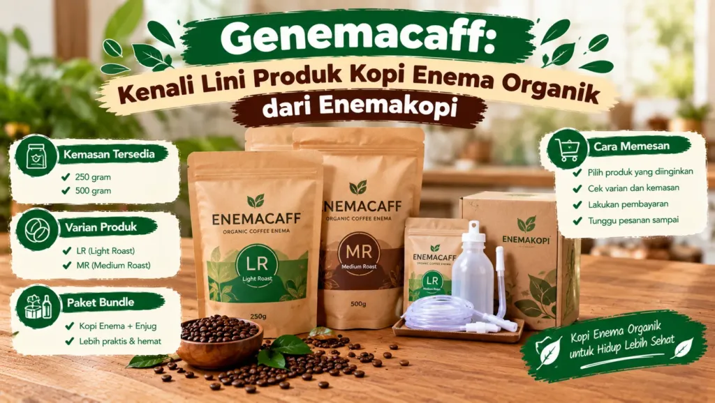 Infografik Produk Kopi Enema Organik