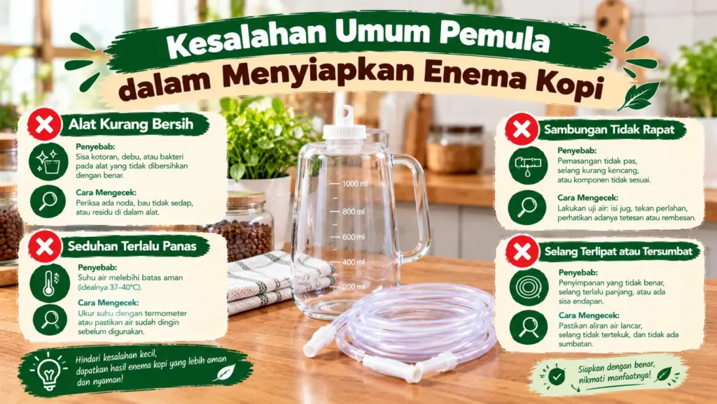 Kesalahan Umum Pemula Dalam Menyiapkan Enema Kopi