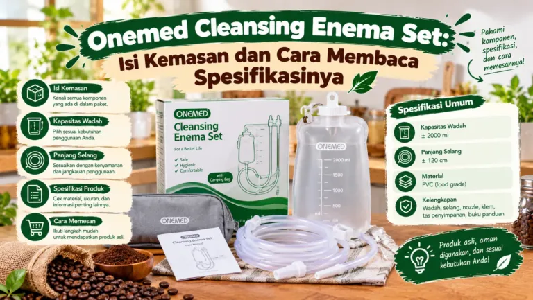 Onemed Cleansing Enema Set Isi Kemasan Dan Cara Membaca Spesifikasinya