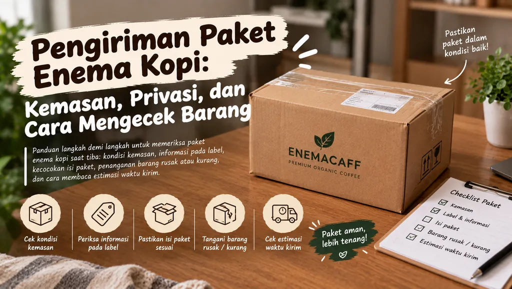 Pengiriman Paket Enema Kopi Kemasan Privasi Dan Cara Mengecek Barang