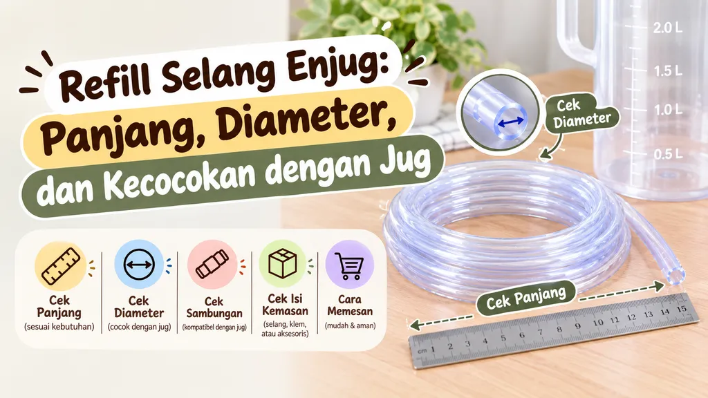 Refill Selang Enjug Panjang Diameter Dan Kecocokan Dengan Jug 1